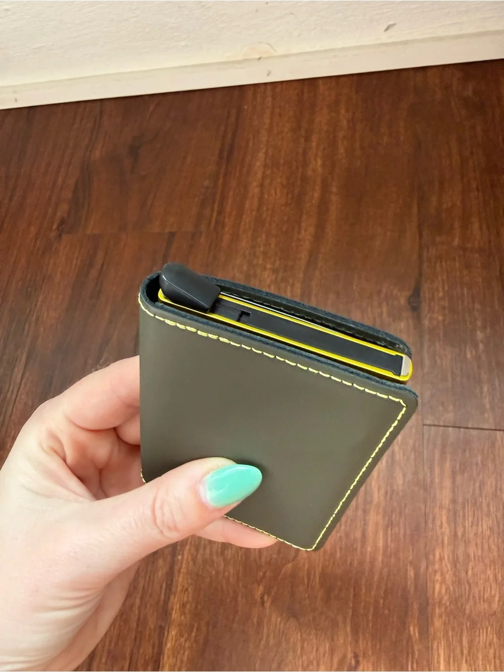 Secrid Secure Slim Wallet - Olive Green/Yellow